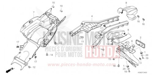 REAR FENDER CBF125NAM de 2021